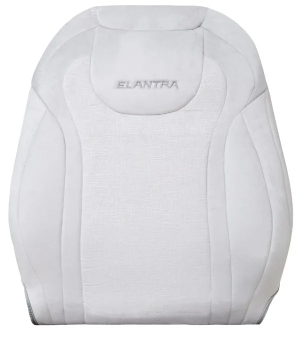 Hyundai Elantra Seat Covers (2020–2024) Custom-Fit Light Grey PVC Leather