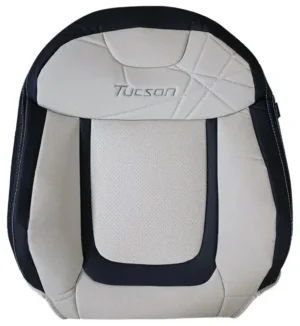 Hyundai Tucson (2021–2024) Custom-Fit PVC Leather Seat Covers – Black/ Light Grey