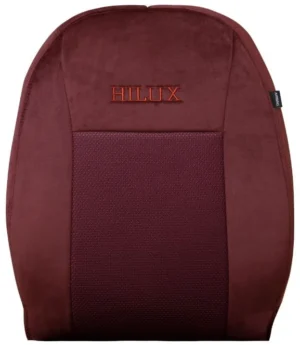 Toyota Hilux Seat Covers (2016–2024) Custom-Fit Maroon Velvet Fabric