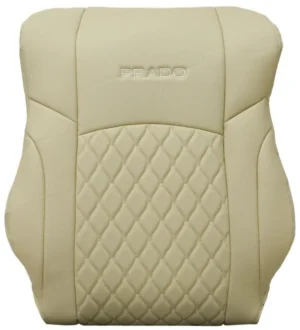 Toyota Prado Seat Covers (2021–2024) Beige PVC Leather with Diamond Quilted Pattern