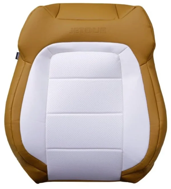 Jetour X70 Plus Seat Covers (2023–2024) Custom-Fit PVC Leather – Khaki White