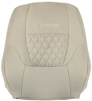 Toyota Land Cruiser Seat Covers (2022–2025) Custom-Fit Velvet Fabric – Light Beige