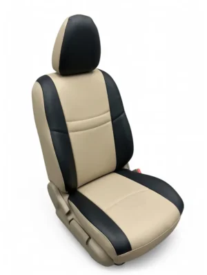 Nissan X-Trail Seat Covers (2014–2022) black beige PVC leather